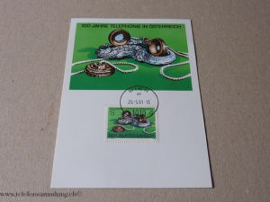 Briefmarke 100 Jahre Telephonie Oeterreich